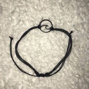 Black Puravida wave charm bracelet